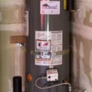 New water heater after installation